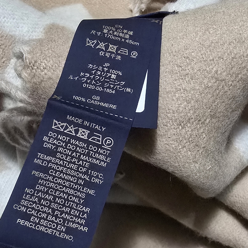 NWT! NEW! AUTHENTICATED LOUIS VUITTON M76067 Reykjavik Scarf SHAWL 100% CASHMERE - Picture 12 of 16